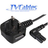 1m Angled Figure 8 Power Cord C7 90 Degree Lead