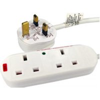 3m Surge Protected UK Power Extension - 2 Ports