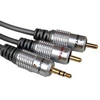 20m 3.5mm Jack to 2x Phono Cable OFC