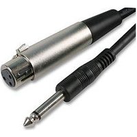 2m XLR Socket to 1/4 inch Mono Jack Plug Cable (TS) Unbalanced Audio Cable