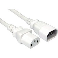 3m C14 to C13 Power Extension Cable White