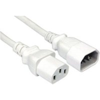 5m C14 to C13 Power Extension Cable White