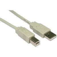 5m USB 2.0 Type A (M) to Type B (M) Data Cable - Beige