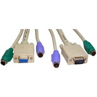 10m 2x M-M PS/2 & 1x SVGA M-F KVM Cable