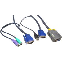 2 Port PS/2 Micro KVM With PS/2-USB Leads