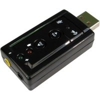 USB 3D 7.1 Audio Adapter with MIC + Headphone Ports