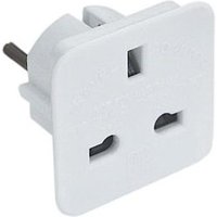 European Travel Adapter 3 Pin UK to 2 Pin Euro Plug