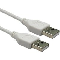0.8m USB 2.0 Type A M to Type A M Data Cable White