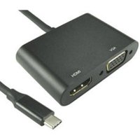 USB C TO HDMI 4K 30Hz + VGA 1080p- 60Hz Adapter