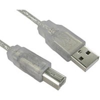 3m USB 2.0 Type A (M) to Type B (M) Data Cable - Clear