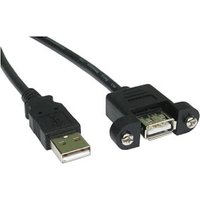 USB Panel Mount Cable A Male to Female 1m