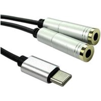 USB Type-C to 3.5 mm audio splitter cable