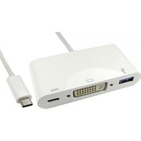USB Type C to DVI and USB with Power Delivery
