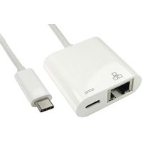 USB Type C to Ethernet Adapter with Power Delivery
