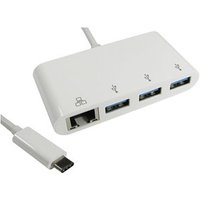 USB Type C to Ethernet Adapter with 3 Port USB Hub