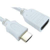 5m White HDMI Extension Lead HDMI Male to Female