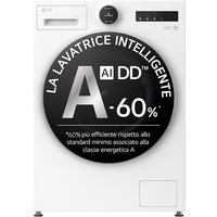 LG F4X9009TWCE Lavatrice 9kg AI DD™ Serie X9, Classe A-60%, 1400 giri, Display Easy Circle, Wi-Fi, AI Wash, TurboWash