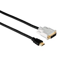 Hama Cavo monitor HDMI M/DVI-D M, Single Link, connettori dorati, 2 metri, nero, 3 stelle