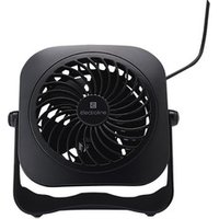 Electroline Ventilatore da tavolo 3 pale 9,5cm con cavo USB nero