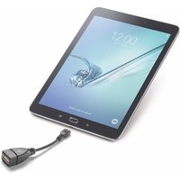 Cellularline USB On The Go For Tablets - Micro USB Adattatore da porta Micro USB a porta USB per tablet Nero