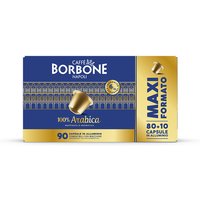 Caffè Borbone Capsule compatibili Alluminio sistema Nespresso - Miscela 100% Arabica - 80+10 capsule