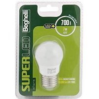 Beghelli Sfera Super LED E27 Lampadina a risparmio energetico Bianco freddo 6500 K 7 W F