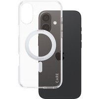 PanzerGlass CARE by ® Feature Cover Trasparente con Kickstand Argento & MagSafe iPhone 16 Plus
