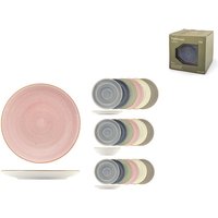 H&H Servizio 18 pezzi tavola Harper in stoneware decorato