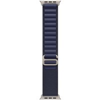 Apple Alpine Loop blu navy (49 mm) - Small - Titanio naturale