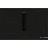 Bosch Serie 4 PVS811B16E piano cottura con cappa integrata Nero Da incasso 80 cm Piano cottura a induzione 4 Fornello(i)