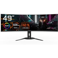GIGABYTE Monitor da gioco curvo CO49DQ OLED - 5120x1440 (DQHD), 1800R, 144Hz, 0,03ms, KVM, FreeSync Premium Pro, HDMI 2.1