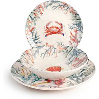 H&H Servizio Tavola 18 pezzi in stoneware decoro Amirantes