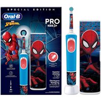 Oral-B Vitality Pro Kids Spiderman Bambino Spazzolino rotante-oscillante Blu, Rosso