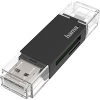 Hama Lettore USB 2.0, SD/Micro SD, OTG