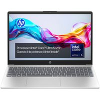 HP 15-fd1005nl Intel® Core™ Ultra 5 125H Computer portatile 39,6 cm (15.6'') Full HD 16 GB DDR5-SDRAM 512 GB SSD Wi-Fi 6 (802.11ax) Windows 11 Home Argen