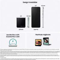 Samsung Galaxy Z Flip5 Smartphone AI RAM 8GB Display 3,4'' Super AMOLED/6,7'' Dynamic AMOLED 2X Graphite 512GB