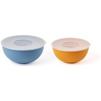 Fratelli Guzzini 29269152 recipiente per cibo Rotondo Set Blu, Arancione 2 pz
