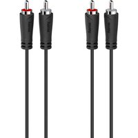 Hama Cavo 2 RCA M/2 RCA M, 1,5 metri, nero