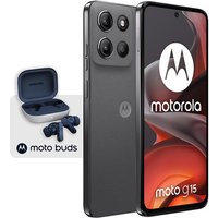 Motorola moto g15 (8/256GB, Doppia fotocamera 50MP+5MP+flicker sensor, Display 6.72'' FHD+ 60Hz, batteria 5200mAh, MediaTek Helio G81, Android 15), Gravi