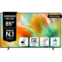 Samsung Mini LED AI TV 85'' UE85M80HAUXZT 4K, Processore NQ4 AI Gen2, 4K Upscaling, Color Booster Pro, OTS Lite, Metal Stream Design, Vision AI Smart TV,