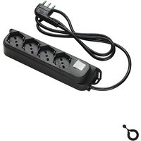 IOPLEE 47421-4077A prolunghe e multiple 1,5 m 4 presa(e) AC Interno Nero