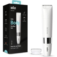 Braun Mini Rifinitore Corpo BS1000, Rifinitore Elettrico Corpo Uomo E Donna, Bianco