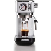 Ariete 1381 Macchina da caffè con manometro, compatibile con caffè in polvere e cialde ESE, 1300 W, Capacità 1,1 L, 15 bar di pressione, Filtro ½ tazze,