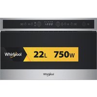 Whirlpool WMN4I4BX Microonde con grill, inox, Display digitale, Crisp, Jet defrost 22 Lt Made in Italy