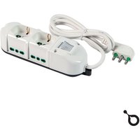 IOPLEE 49112-4077B prolunghe e multiple 1,5 m 6 presa(e) AC Interno Bianco