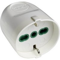 FANTON 86050 presa volante bipasso/tedesca, 2 poli + terra, 16 A Bianco