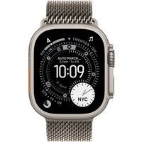 Apple Loop in maglia milanese in titanio naturale (49 mm) - Medium