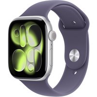 Apple Watch Series 11 GPS + Cellular 46mm Cassa Alluminio Argento con Sport Band Viola Nebbia - M/L