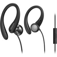 Philips TAA1105BK/00 Cuffie con Filo per Fitness e Sport, Microfono, IPX2 Resistenti al Sudore, Supporti per l'orecchio Flessibili, Vestibilità Sicura, P