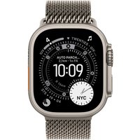 Apple Loop in maglia milanese in titanio naturale (49 mm) - Small